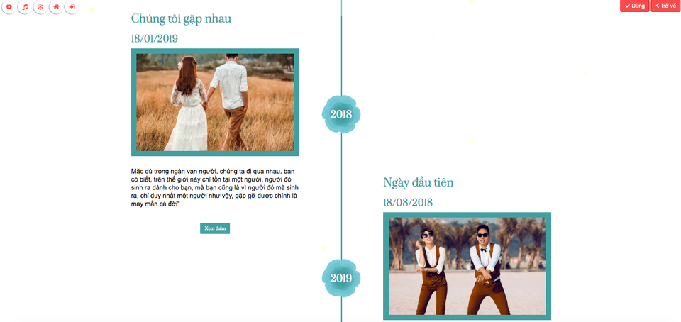 Câu chuyện tình yêu bằng website đám cưới